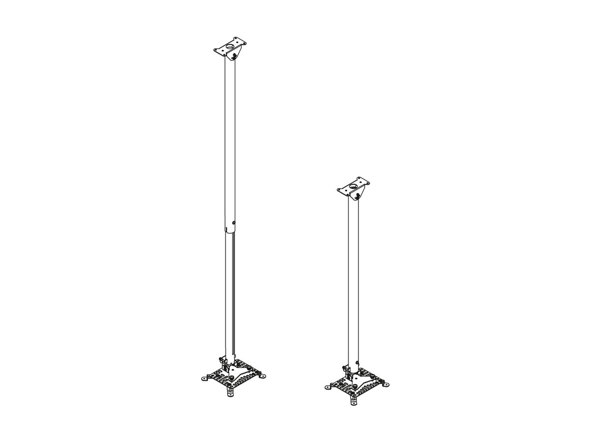 HA BDH - Support plafond proj. 700 mm - 1250 mm