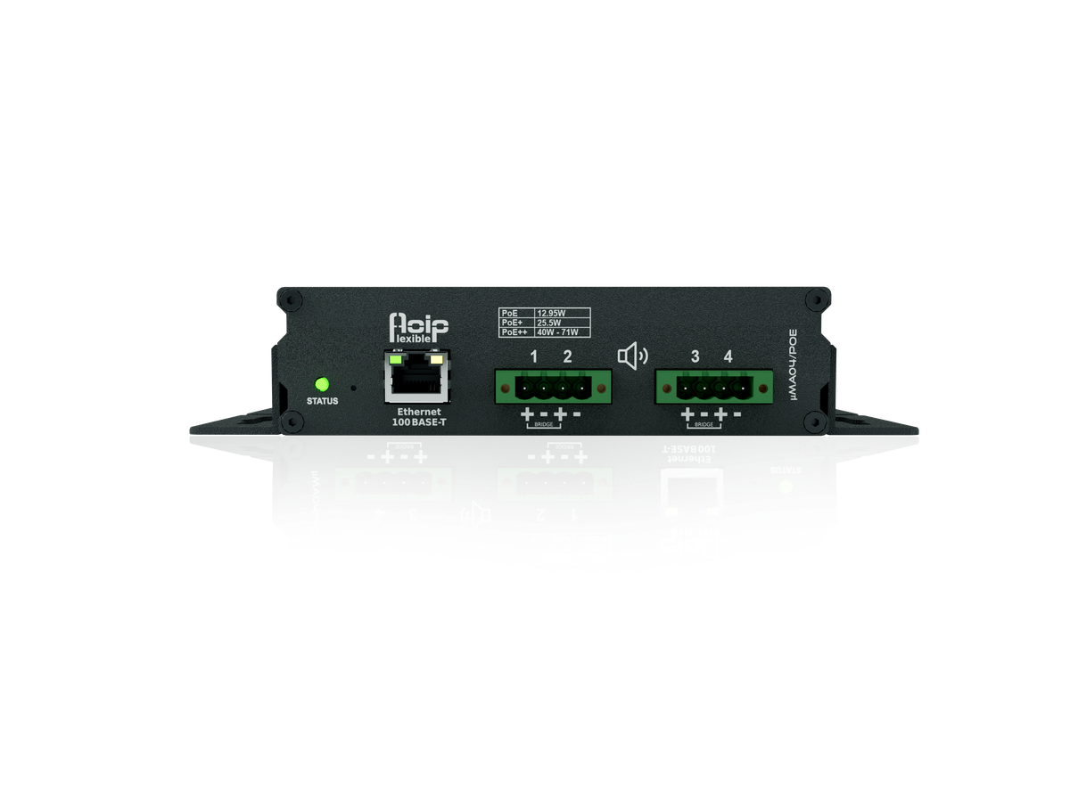 uMA04/PoE - Amplifier, PoE, 2x120Watt, Dante Interf
