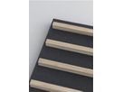 MICROBAFFLE acoustic wall - fiber black - 60x120cm Glue Mounting + wood quer