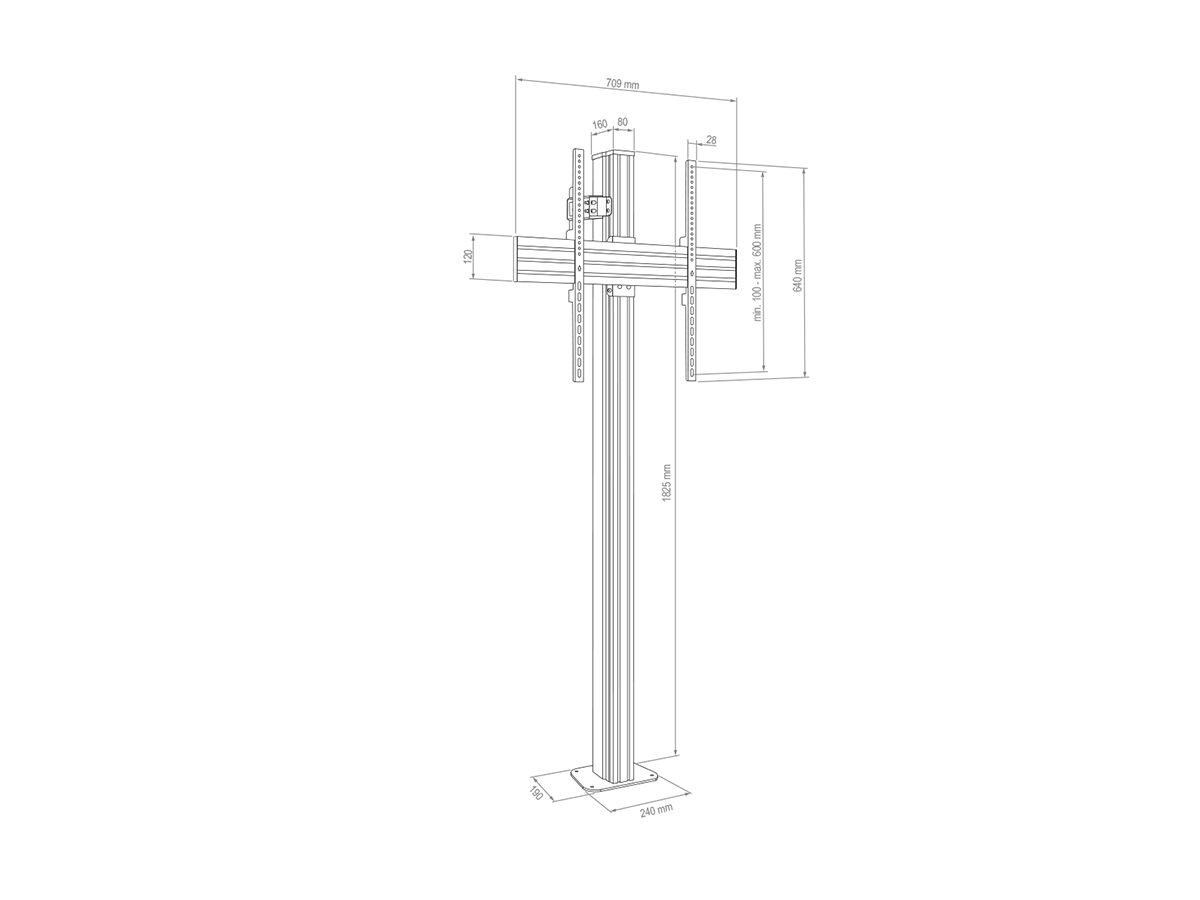 CPS Floor-Wall Single 55 - 65 Zoll - Système sol-mur 55û65 Zoll VESA