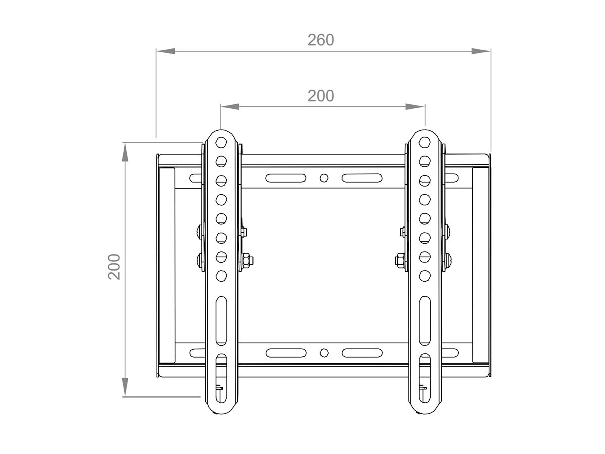 BL Tilt 200 - Fixation inclinable 32û42\ Zoll