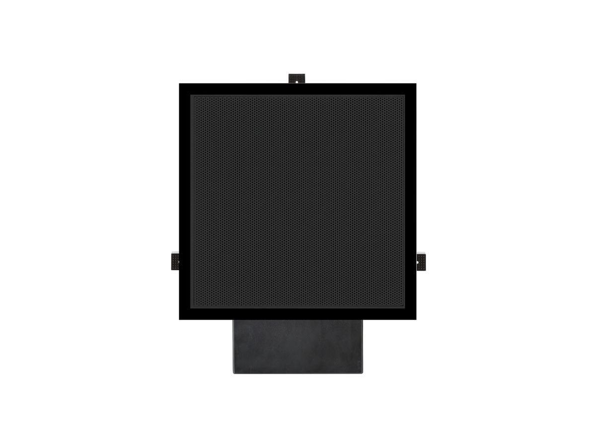 DE 200 QT Polar schwarz - 2-Wege-Einbaulautsprecher, quadratisch,