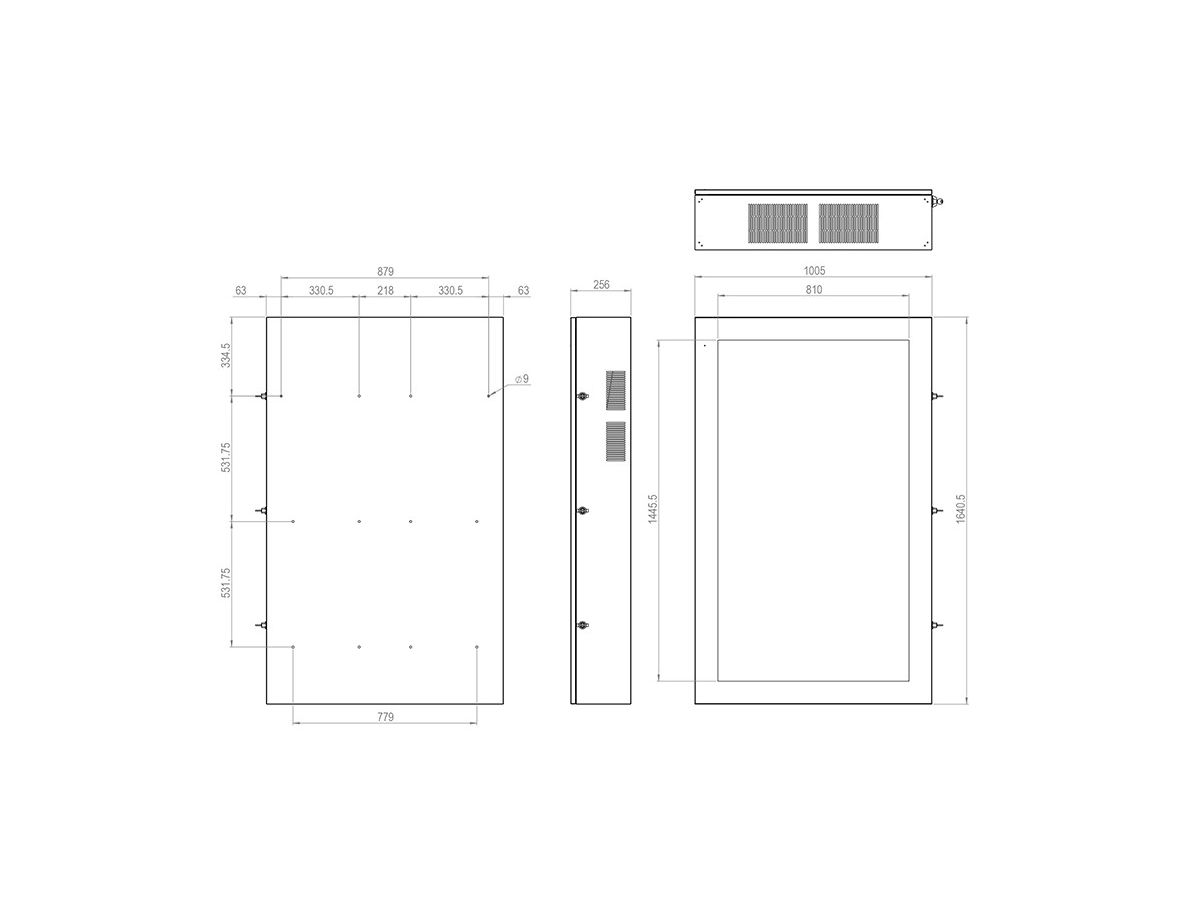 SOPW 75 Zoll Portrait - Outdoorgehause Portrait 75 Zoll
