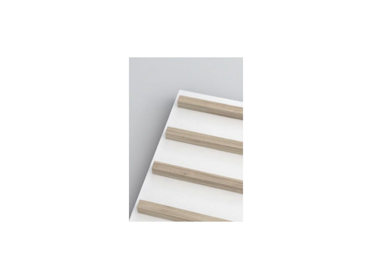 MICROBAFFLE acoustic wall - fiber white - 60x120cm 4-point suspension + wood
