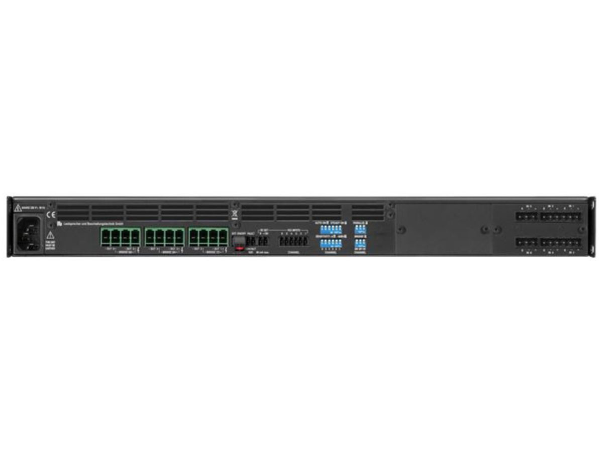 PA 6100 DANTE - Endstufe, 1 HE, 6 x 100 Watt, 6 x In Dan