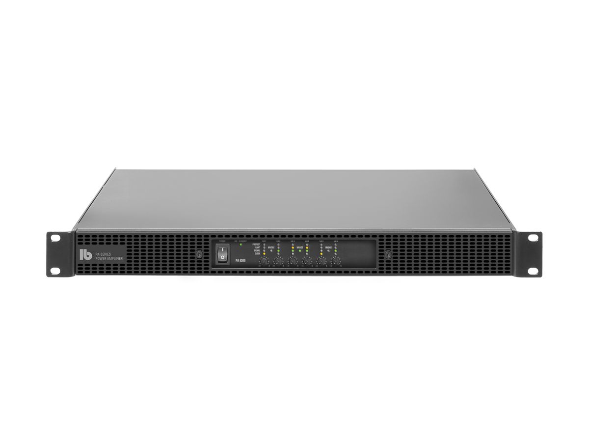 PA 6200 CINCH - Endstufe, 19", 6 x 200 Watt, 6 x Line
