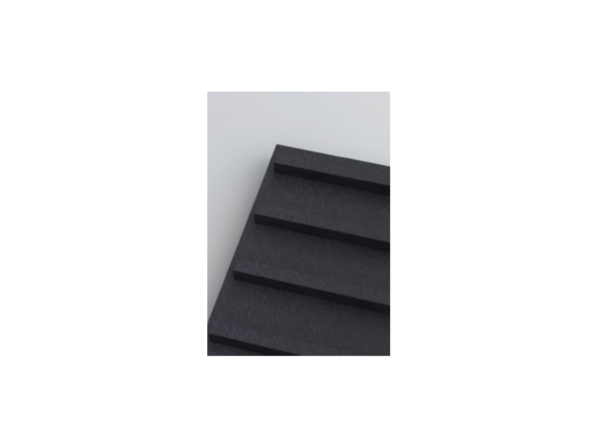 MICROBAFFLE acoustic wall - fiber black - 60x120cm 1-point suspension travers