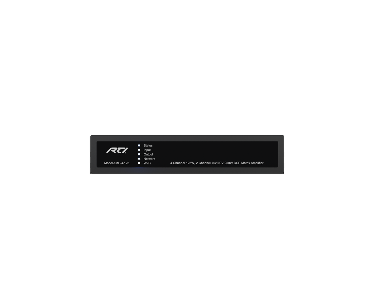 DSP Matrix Amplifier AMP-4-125 - 4 CH 125W, 2 CH 100V / 250W