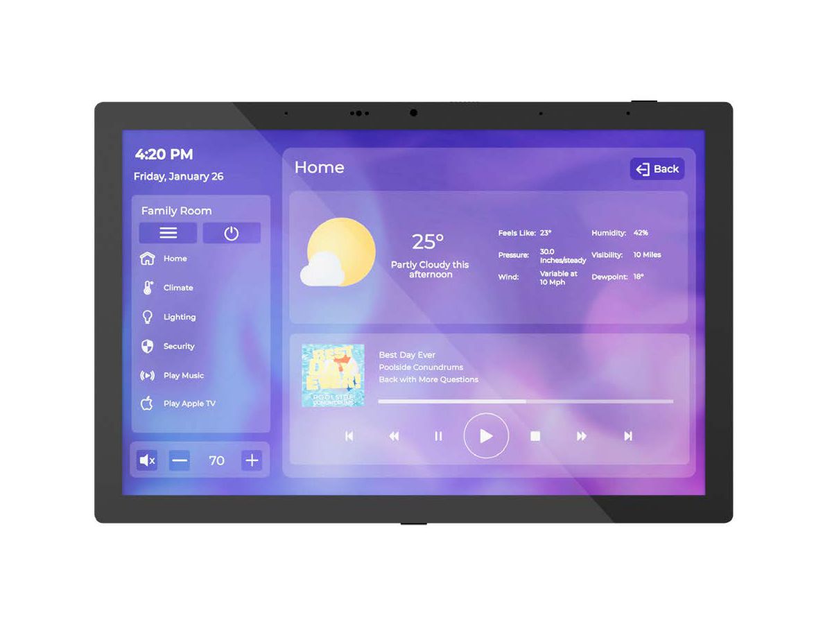 IST-10-B; 10" Touchpanel - Surface Touchpanel in Black