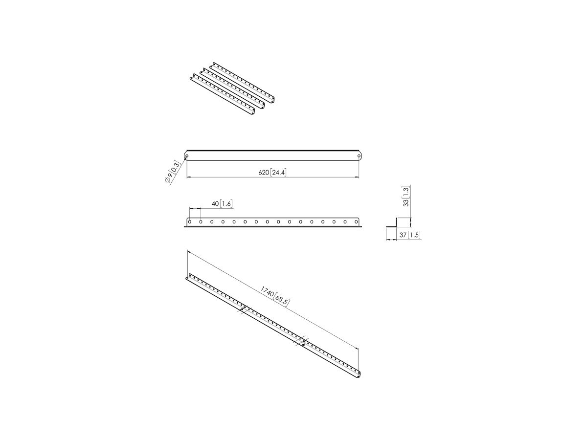 PFA 9143 - Erweiterungs-Set für Wandhalter 3 Arme