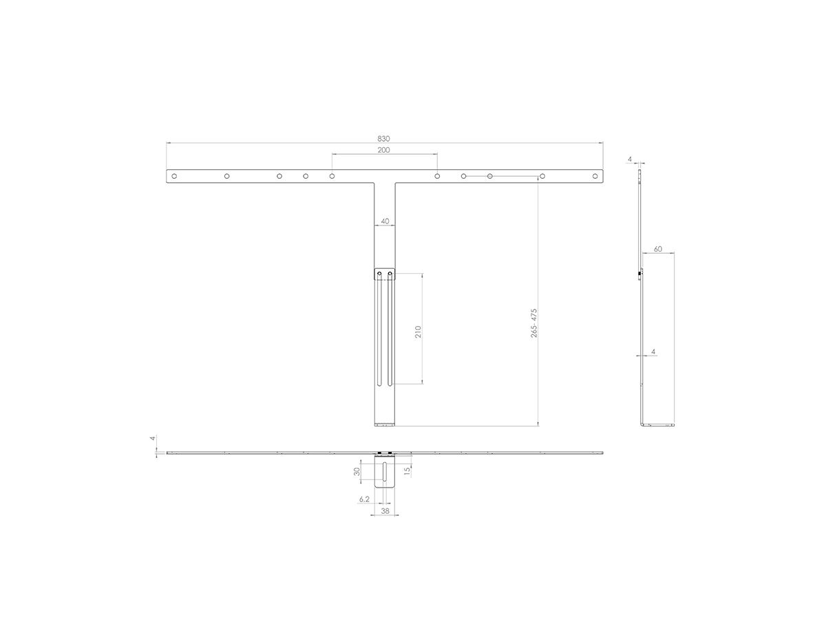 Poly P15 E70 R30 X30 V12 - Display Adapteur 75" - 86"