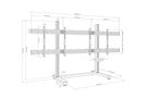 CPS Floorstand Dual 75 - 86 Zoll - Support libre 2x75û86 Zoll