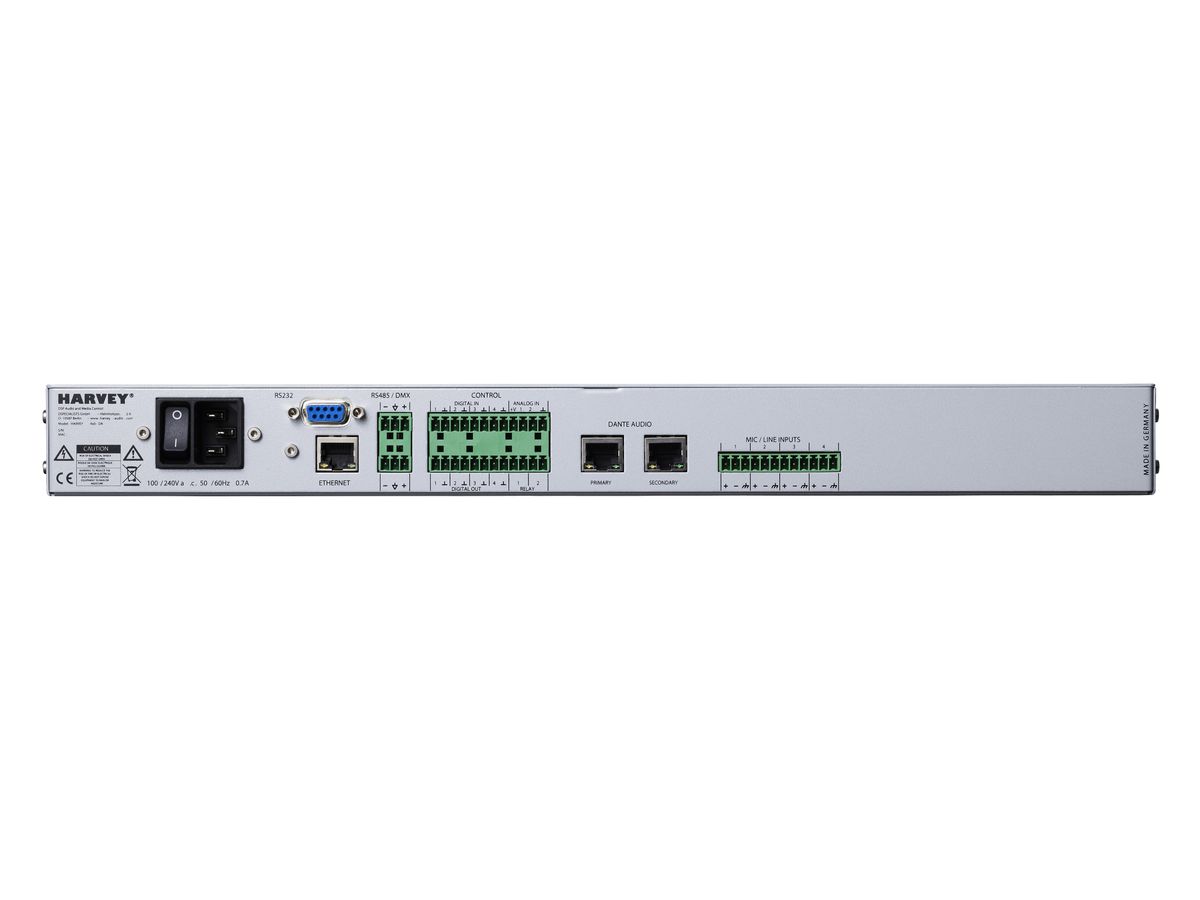 Pro12x8-DA DSP Audio Matrix - 12 IN 8 Out, 64x64 Dante Interface