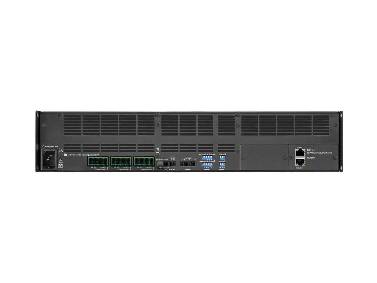 PA 6800 DANTE - 'Endstufe, 19'', 2 HE, 6 x 800 Watt, 6 x