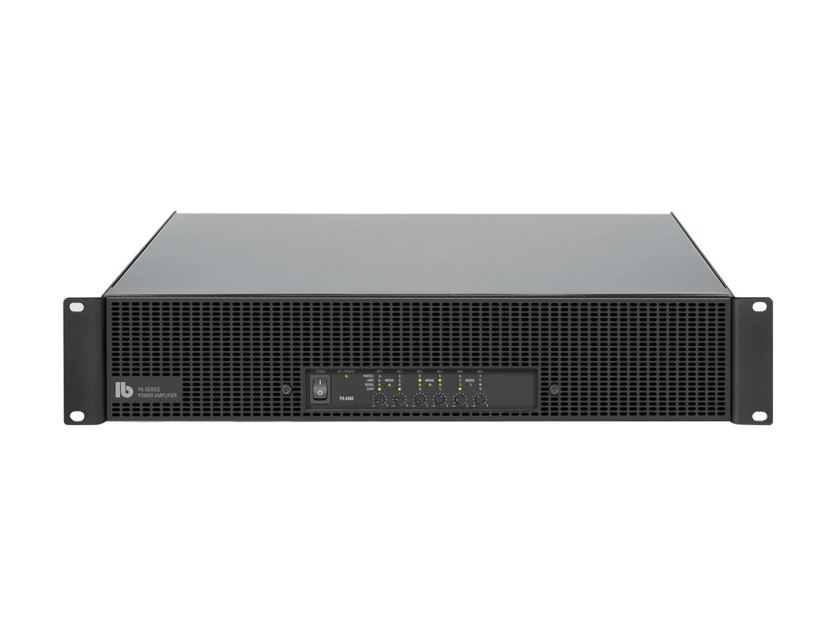 PA 6400 - Endstufe, 19", 2 HE, 6 x 400 Watt, 6 x