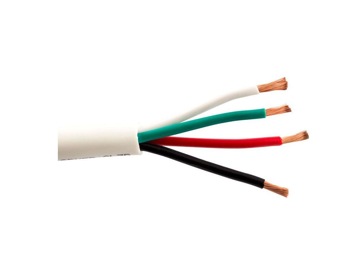 Pro SPEAKER CABLE - Weiss / 4 x AWG12 - 12/4OFC-HD-WT-D Rolle 152m