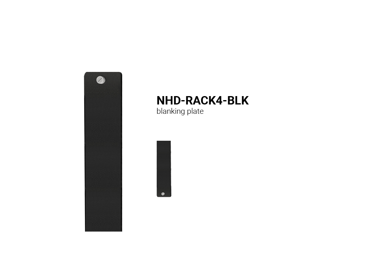 NHD-RACK4-BLK - Blanking Plate, Schwarze Platte Rackmoun