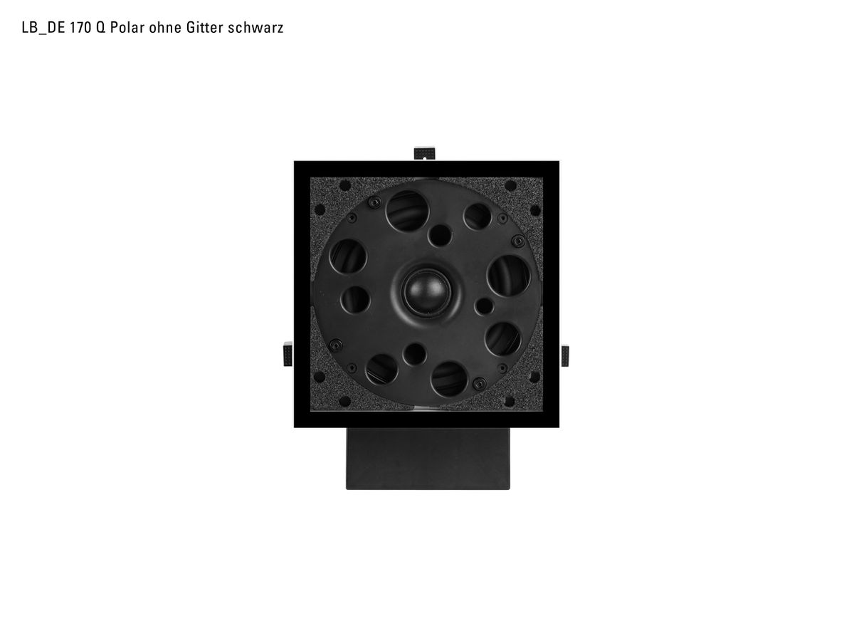 DE 170 QT Polar schwarz - 2-Wege-Einbaulautsprecher, quadratisch,