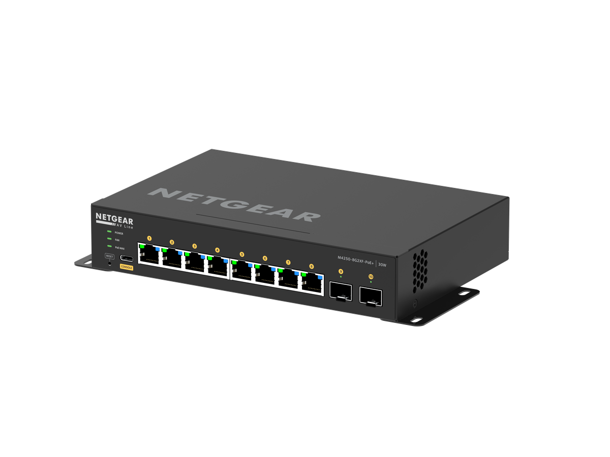 M4250-8G2XF-PoE+ 8xRJ45+ 2xSFP Port - Network Switch 10 Port 1G, Managed, 220W