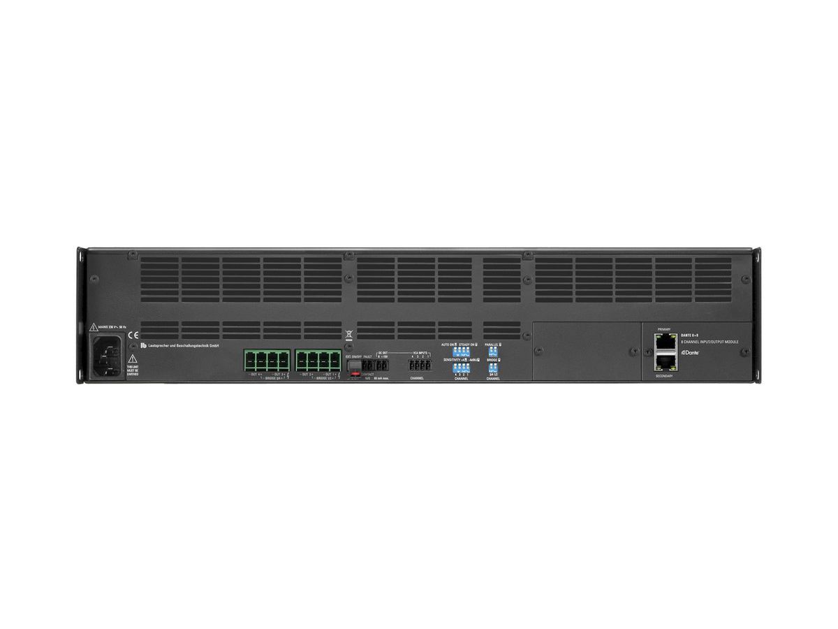 PA 4800 DANTE - 'Endstufe, 19'', 2 HE, 4 x 800 Watt, 4 x