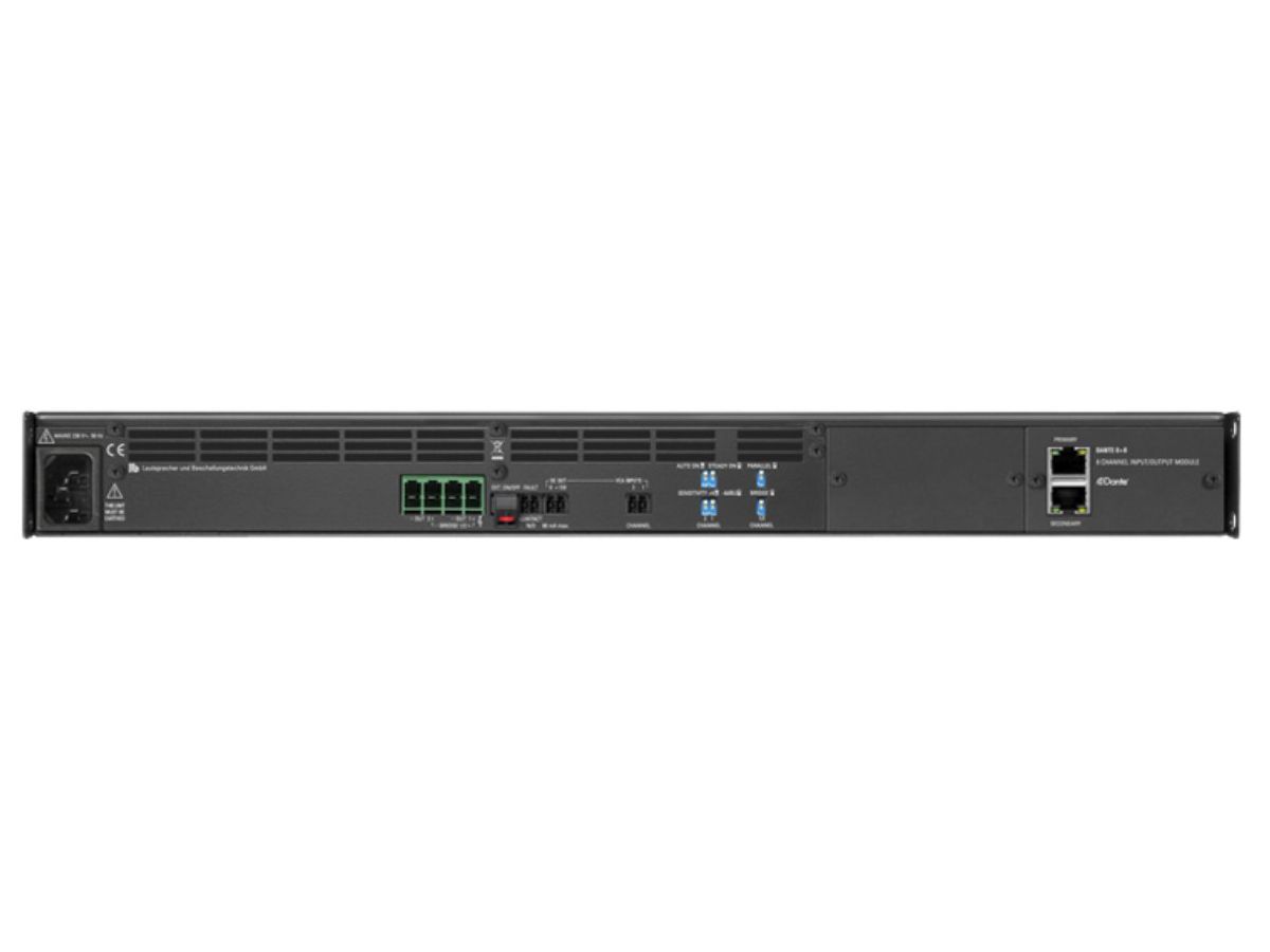 PA 2200 DANTE - Endstufe, 19", 1 HE, 2 x 200 Watt