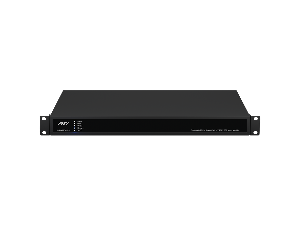 DSP Matrix Amplifier AMP-8-125 - 8 CH 125W, 4 CH 100V / 250W