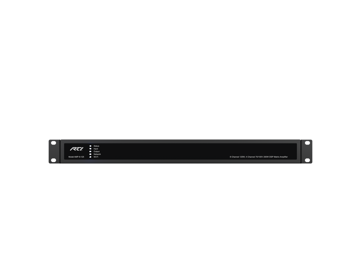 DSP Matrix Amplifier AMP-8-125 - 8 CH 125W, 4 CH 100V / 250W