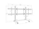 CPS Mobile Stand Dual 75 - 86 Zoll - Support mobile 2x75û86 Zoll
