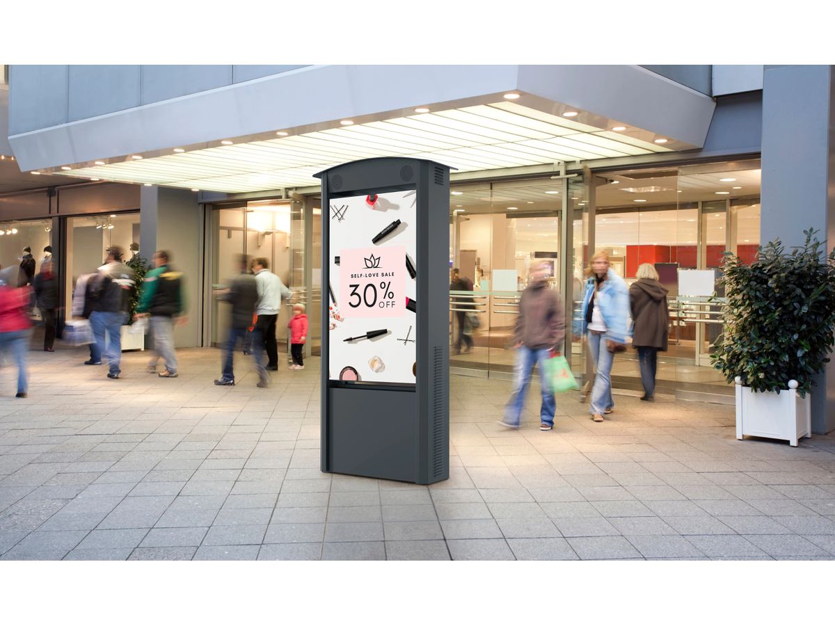 KOP55XHB2-S-EUK silber - Doppelseitiger 55" Smart Outdoor Kiosk