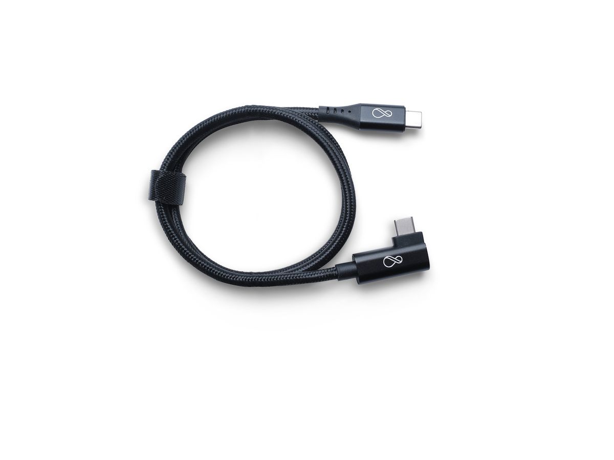 USB-C Kabel schwarz - Länge, 0.7m, gewinkelt