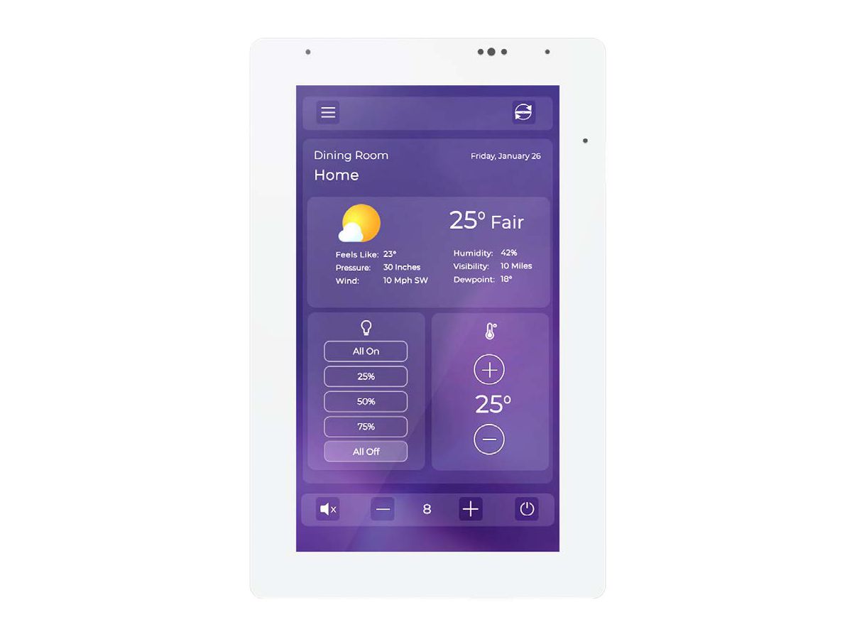 IST-5-W; 5" Touchpanel - Surface Touchpanel in White