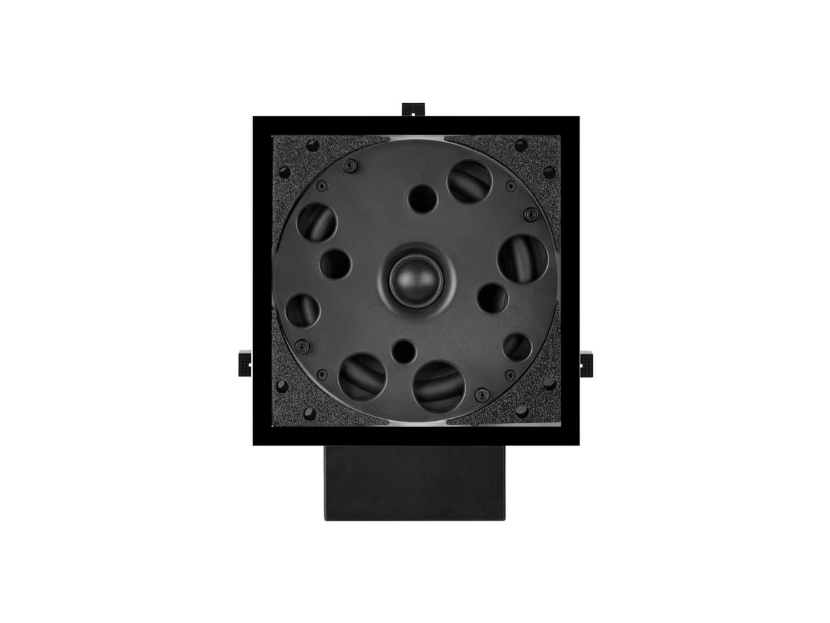 DE 200 QT Polar schwarz - 2-Wege-Einbaulautsprecher, quadratisch,