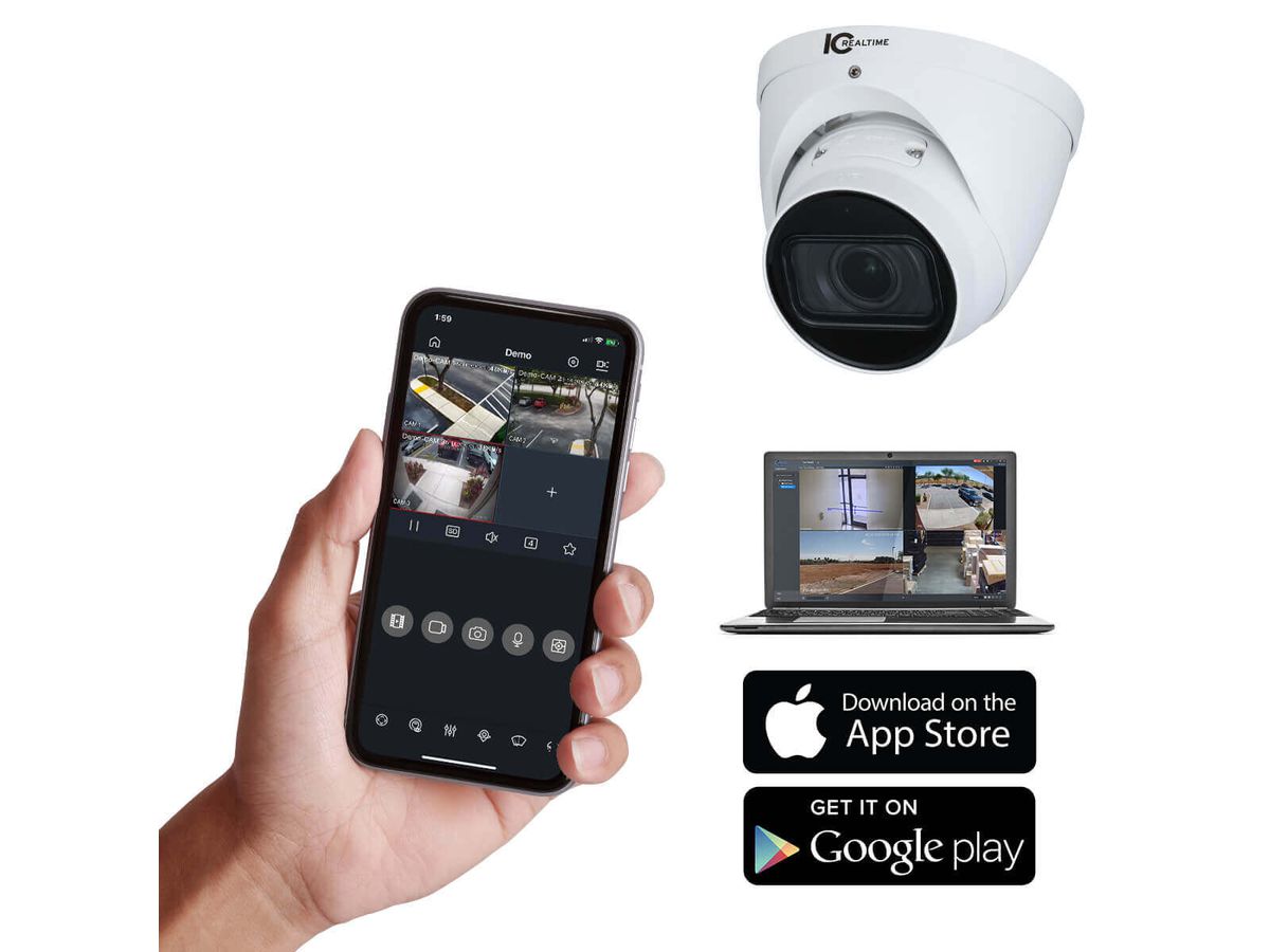 IP Dome Camera - 2MP,  IP In/Out, Vandal Dome. Fixed