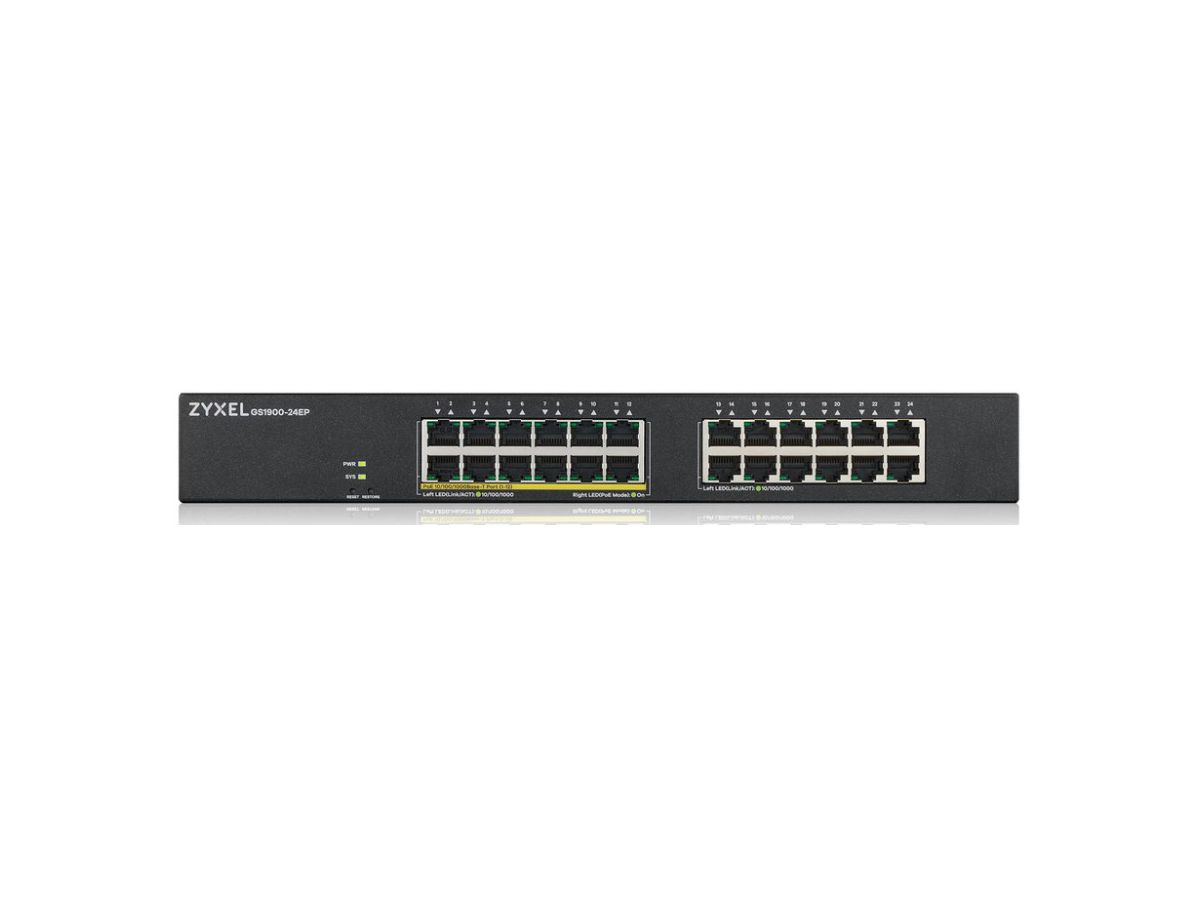 ZyXEL - GS1900-24EP, 24Port Gigabit - 12PoE Switch